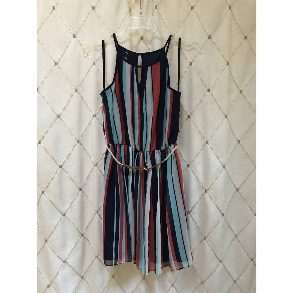 I.N. Horizontal Stripe Mini Party Dress Size S